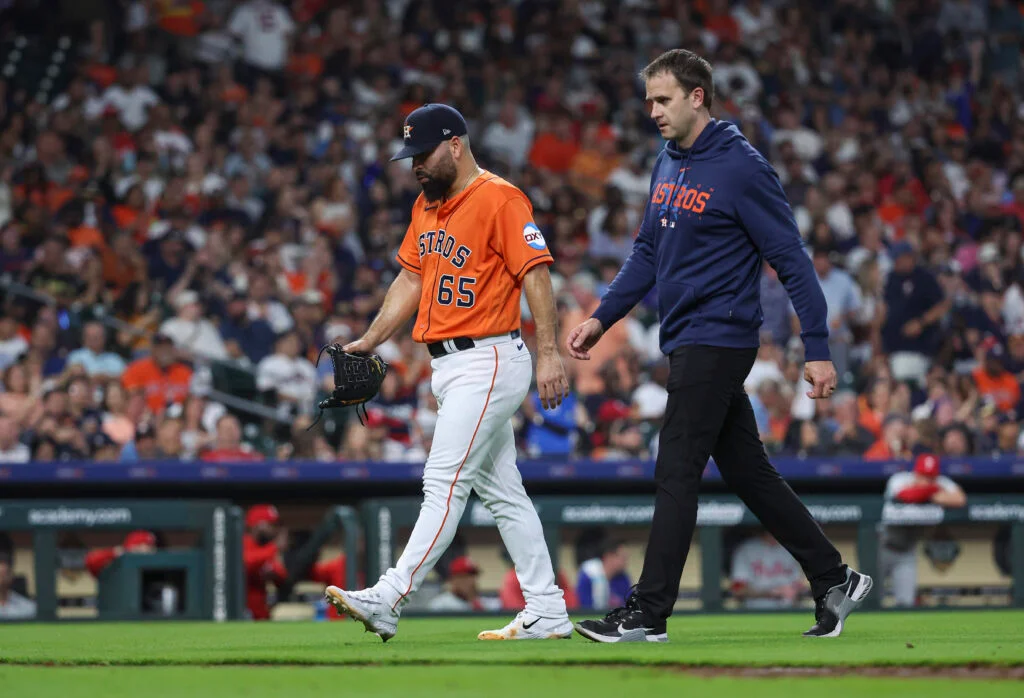 Astros' Jose Urquidy sidelined with shoulder injury.