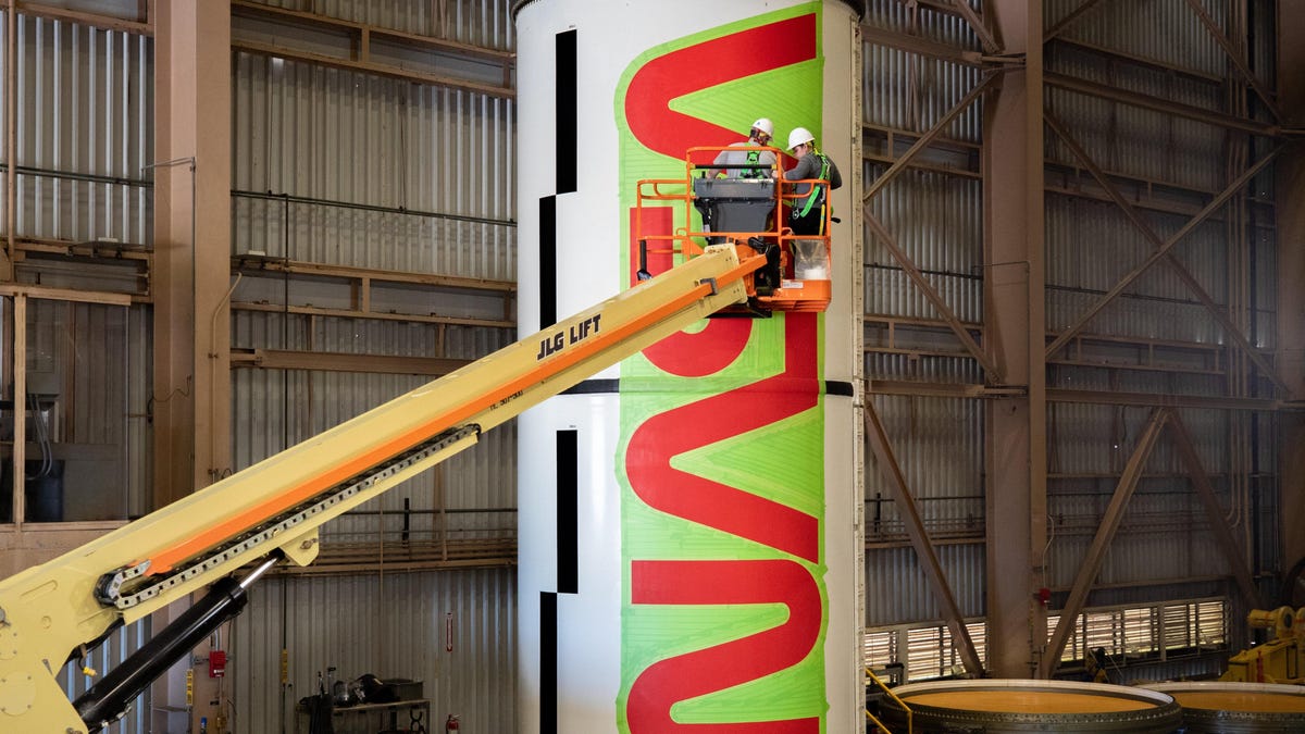 Featured image for "NASA Resurrects Classic 'Worm' Logo for Moon Mission"