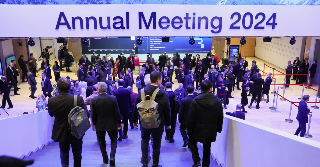 "Davos 2024: Global Focus on AI, Ukraine, and China"