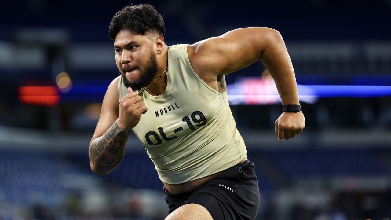 Featured image for "2024 NFL Scouting Combine: Offensive Linemen Shine, Top WR Prospects Graded, and National Reactions"