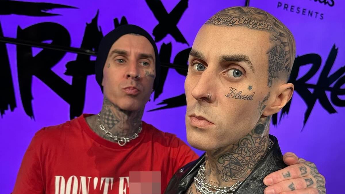 Featured image for Travis Barker Meets His Wax Figure at Madame Tussauds in Vegas