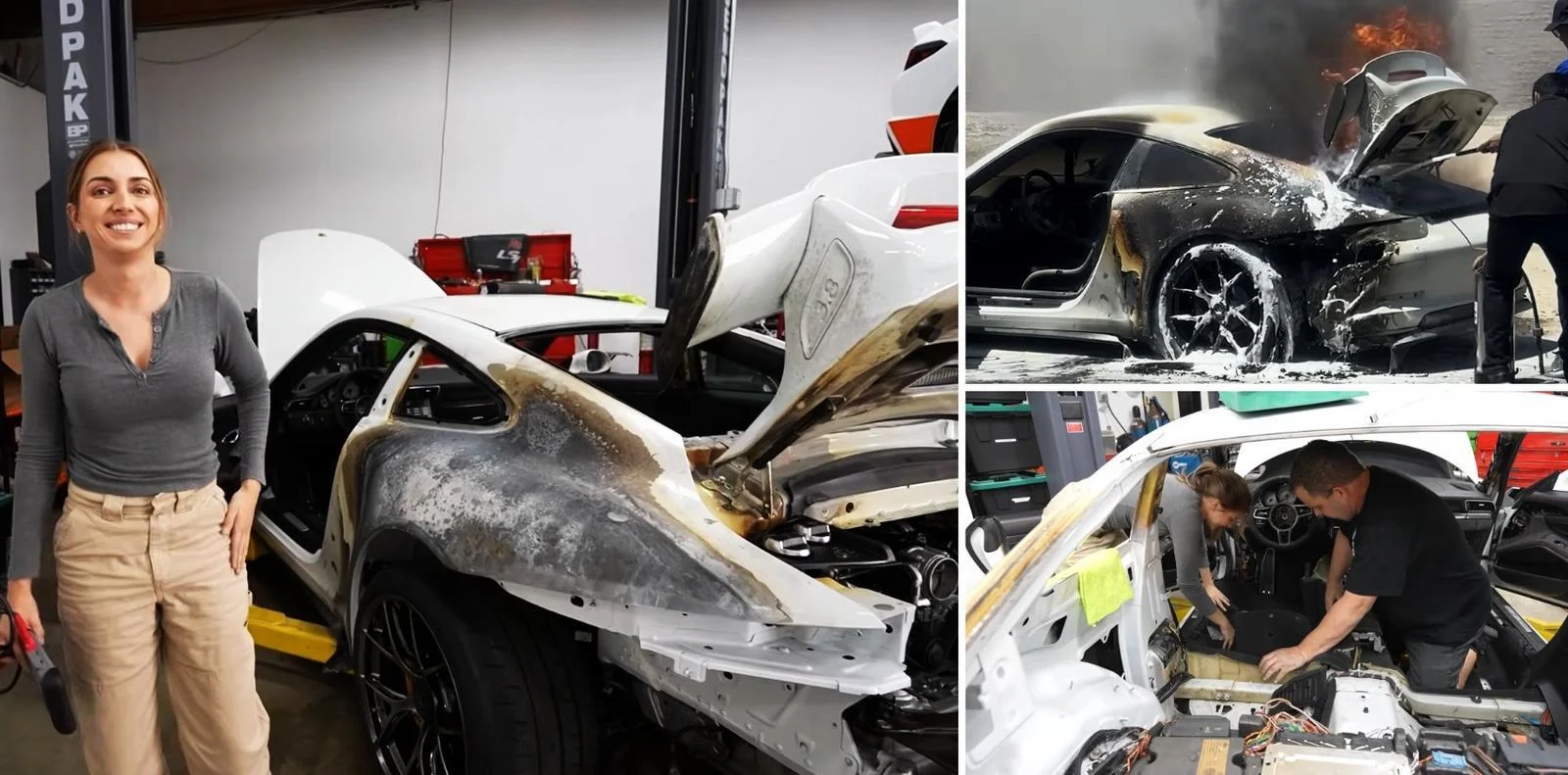 From Ashes to Asphalt: YouTuber Rebuilds Fire-Damaged Porsche 911 GT3 for $1