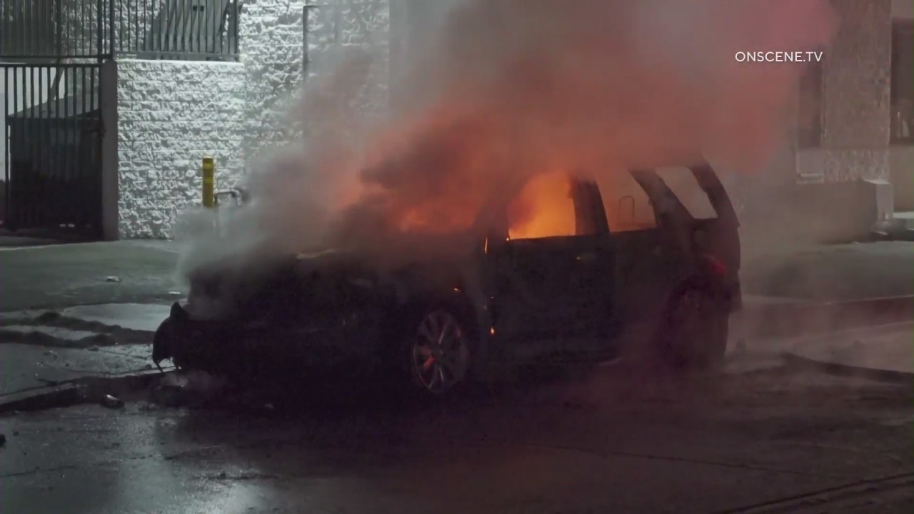 "Homeless Man Trapped in Burning Car Sparks LAPD Investigation in South LA"