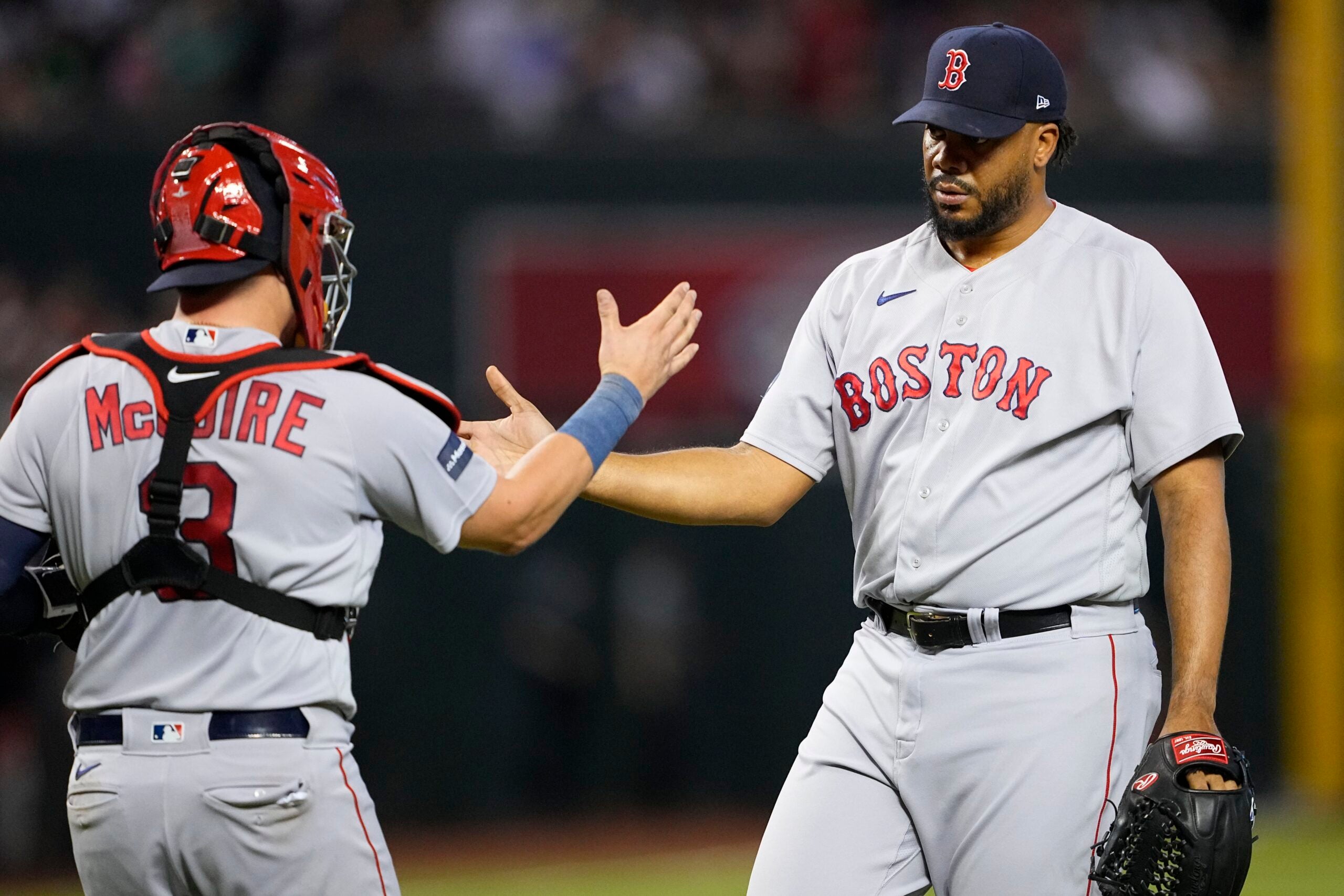 Red Sox's Reese McGuire executes safety squeeze to secure 2-1 victory over Diamondbacks.