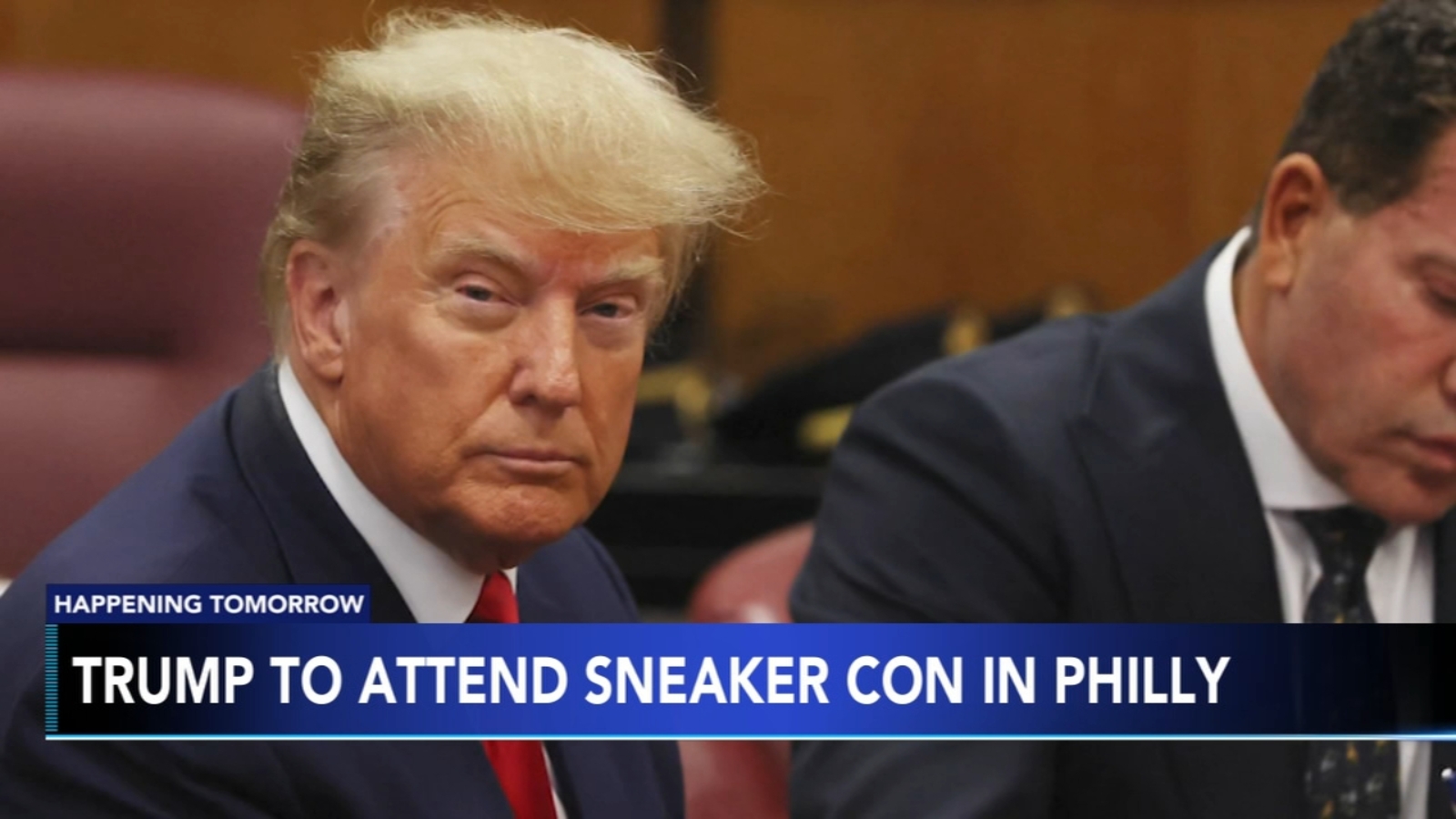 "Trump's Surprise Visit: Unveiling New Sneaker Line at Philadelphia Convention"