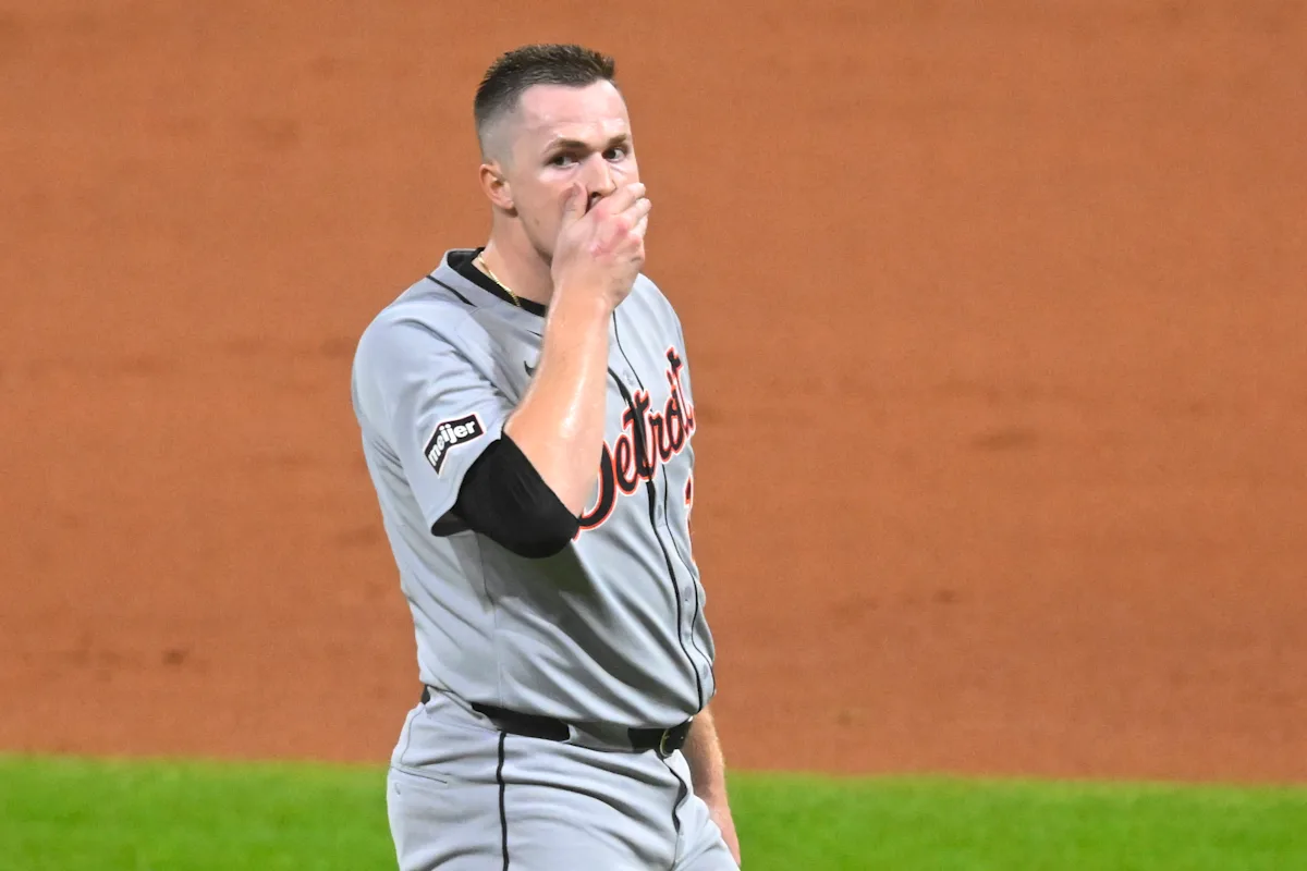 Featured image for Guardians' David Fry Hospitalized After 99 mph Fastball to Face from Tigers' Skubal