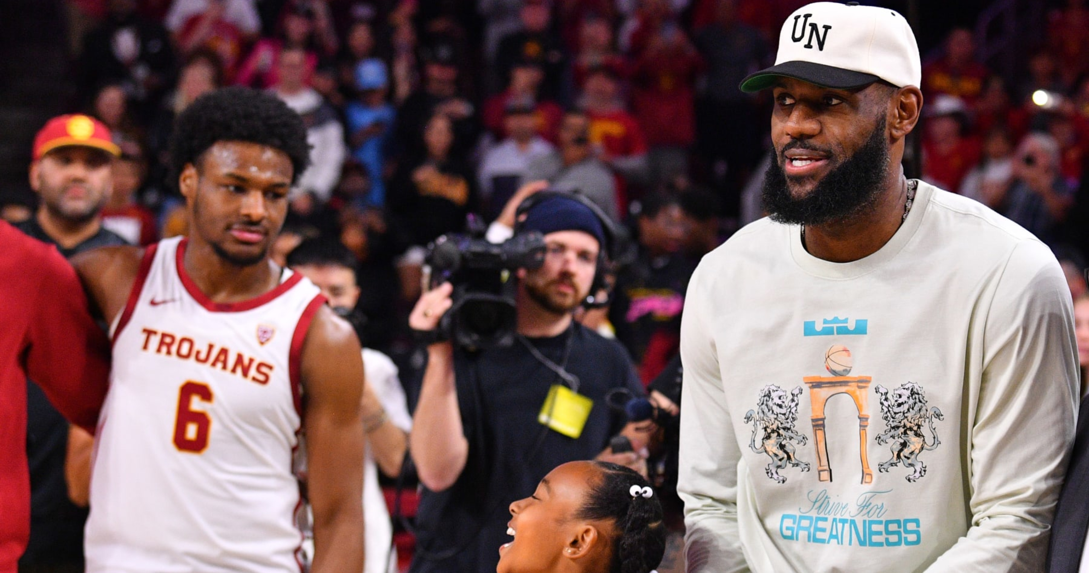 LeBron James Proudly Supports Bronny in USC Debut