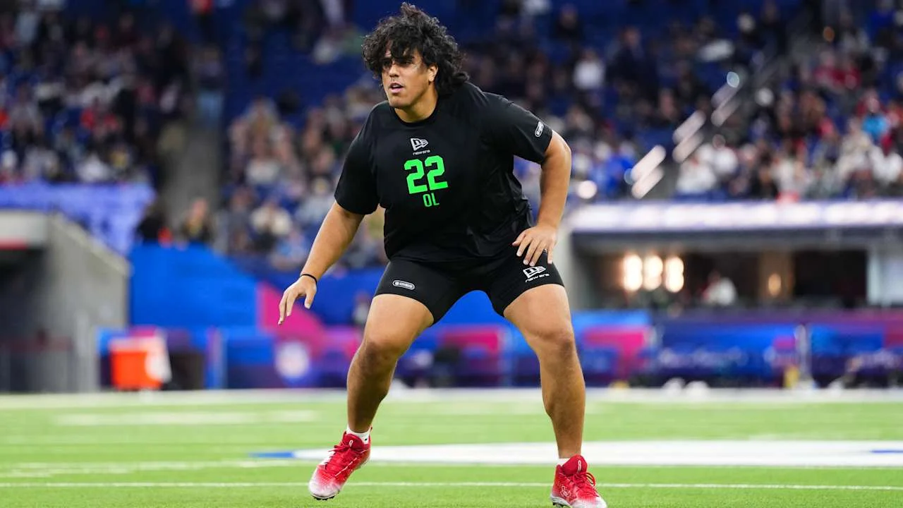 Spencer Fano keeps NFL options open after 32 1/8-inch arm measure at the combine
