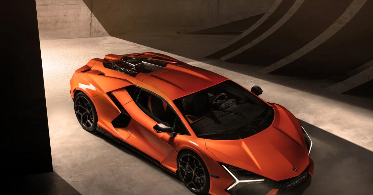 Lamborghini's Revuelto hybrid supercar boasts over 1000 horsepower.