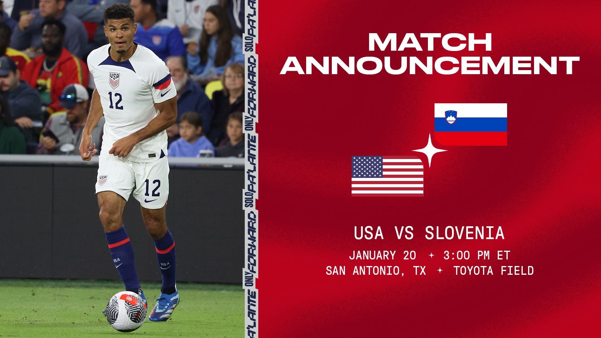 Featured image for USMNT to Start 2024 with Exhibition Match Against Slovenia in San Antonio
