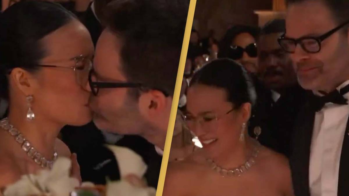 Featured image for "Ali Wong and Bill Hader's Golden Globes Kiss Sparks Headlines and History-Making Moments"