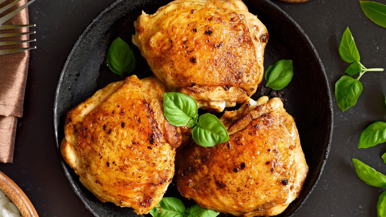 Featured image for Perfectly Cooked Air Fryer Chicken Thighs in Minutes