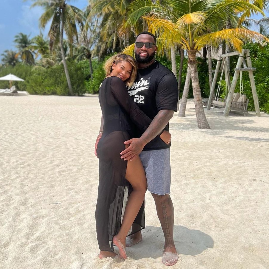 Featured image for Chanel Iman Welcomes Third Child, First with Davon Godchaux