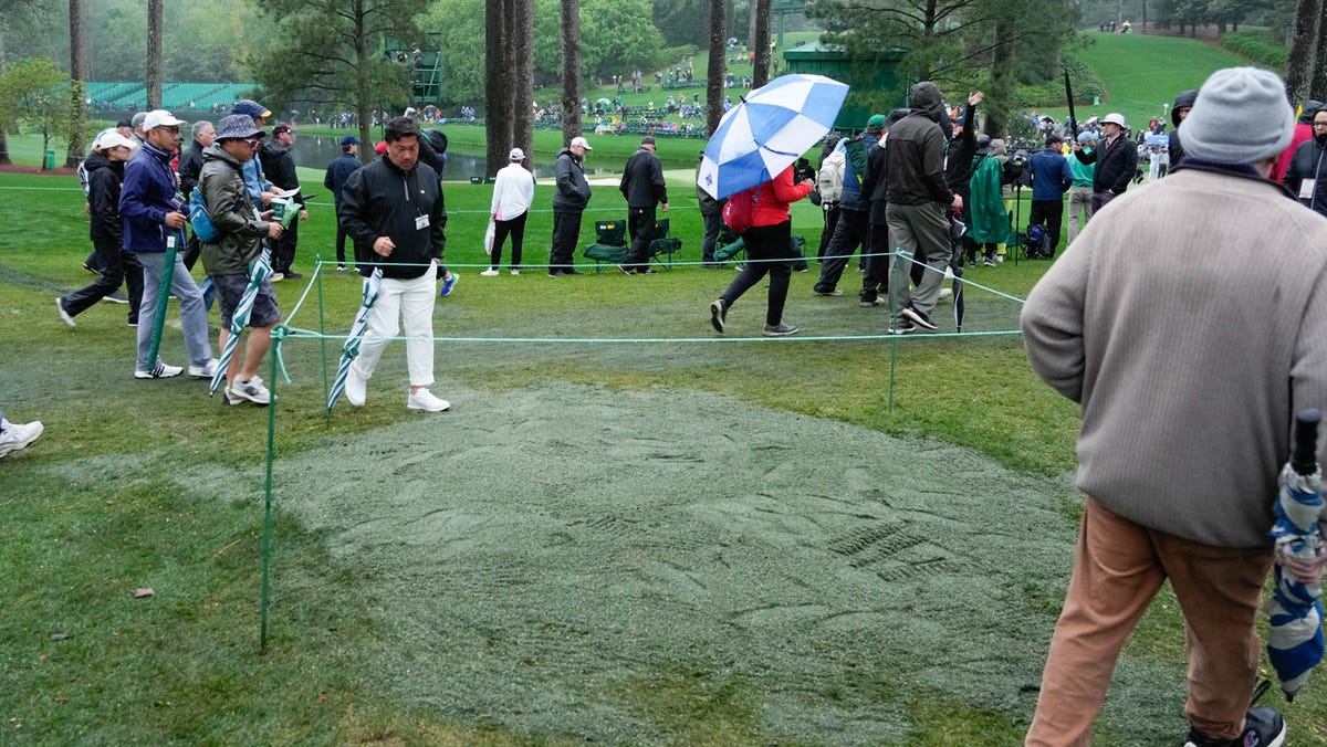 Cleanup underway at Augusta National after trees collapse during 2023 Masters.