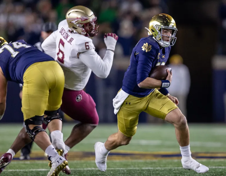 Featured image for Notre Dame Dominates FSU, Fans Celebrate Historic Victory