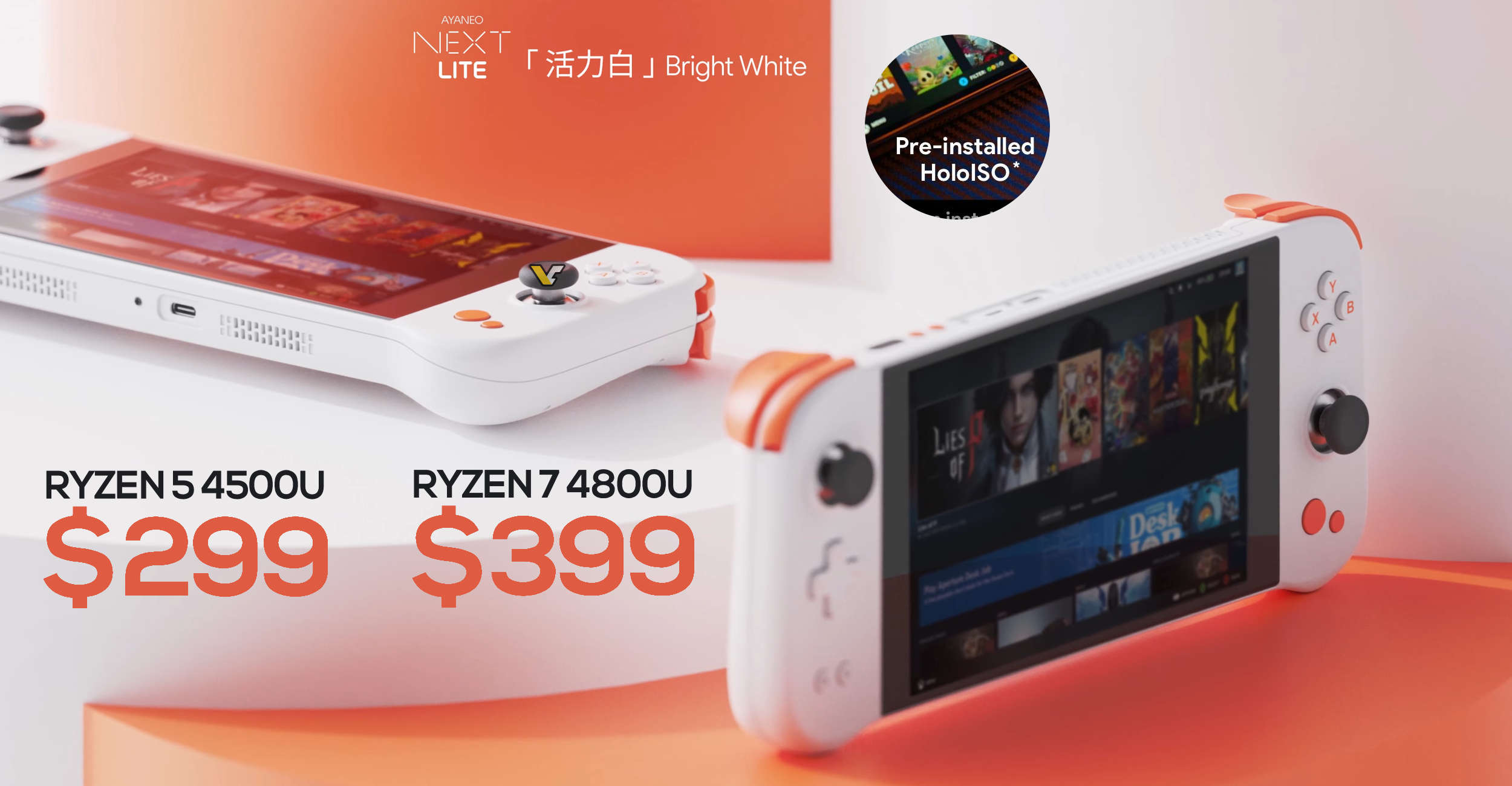Featured image for "AYANEO Next Lite: A $299 Steam Deck Competitor with HoloISO and Ryzen Power"