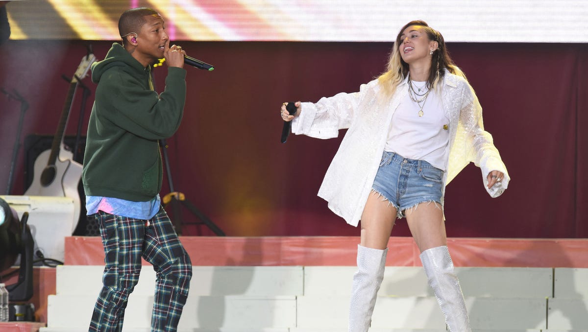 Featured image for "Miley Cyrus Embraces New Image with Pharrell's Influence"