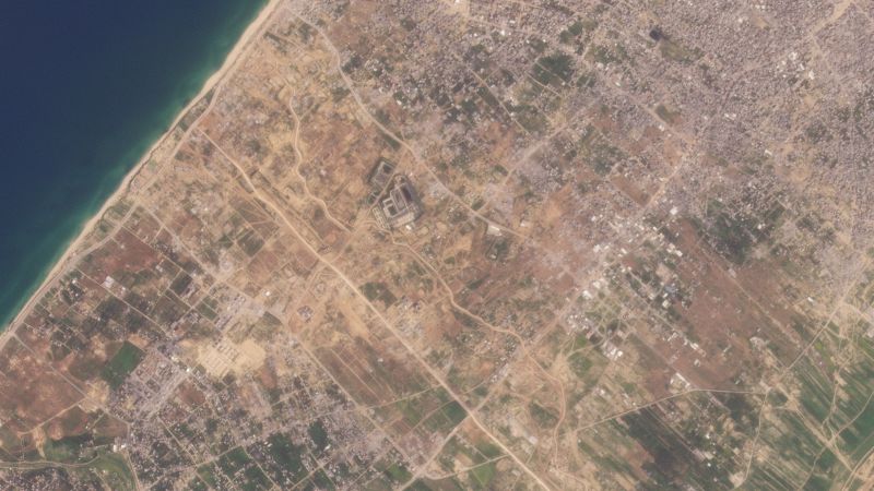 "Satellite Imagery Reveals Israeli Road Dividing Gaza, Reaching Mediterranean Coast"