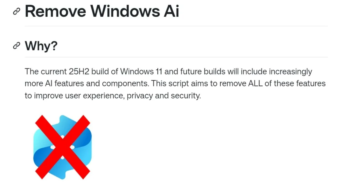 GitHub Script Lets Windows 11 Users Turn Off Built-In AI