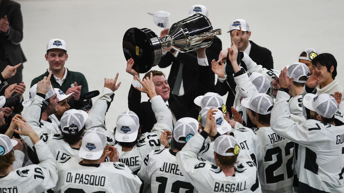 Featured image for "MSU Hockey Clinches Big Ten Title with Overtime Victory Against Michigan"