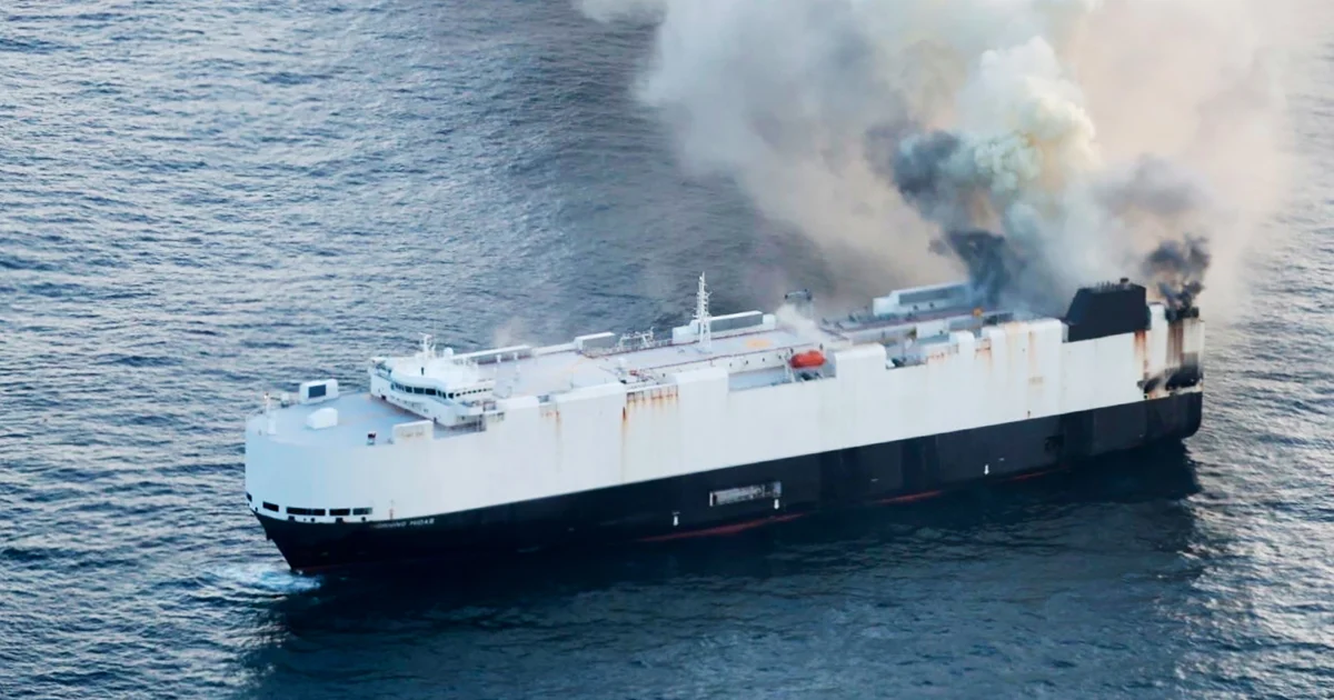 Featured image for 22 Rescued from Lifeboat After Car Ship Fire in North Pacific