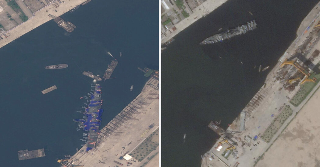 North Korea Successfully Raises Capsized Warship Amid Repair Efforts