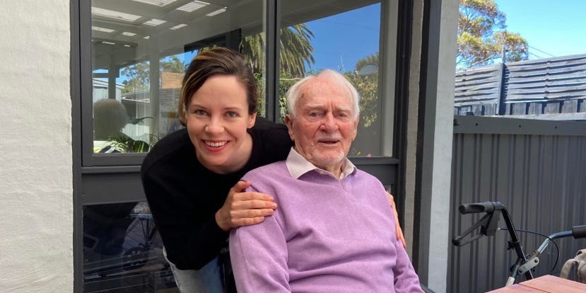 Featured image for "Unconventional Friendship: Woman Embraces the Benefits of a 57-Year Age Gap"