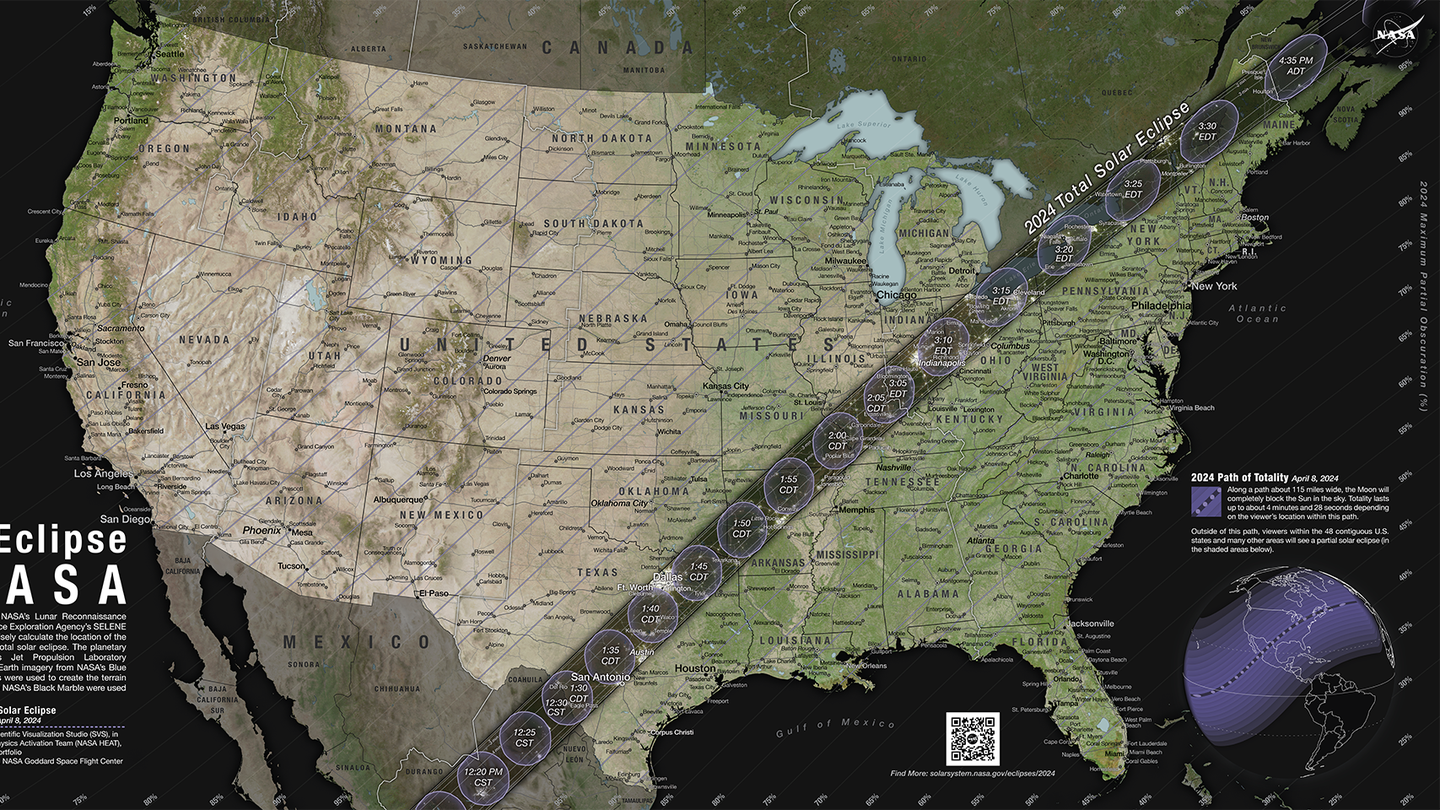 "2024 Solar Eclipse: Viewing Locations, Path, and Weather Forecast"