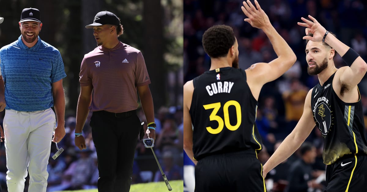 Mahomes/Kelce vs. Curry/Thompson in The Match golf event.