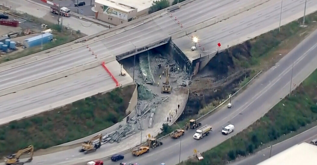 Featured image for I-95 Collapse in Philadelphia: Investigation, Closure, and Visit by Officials.