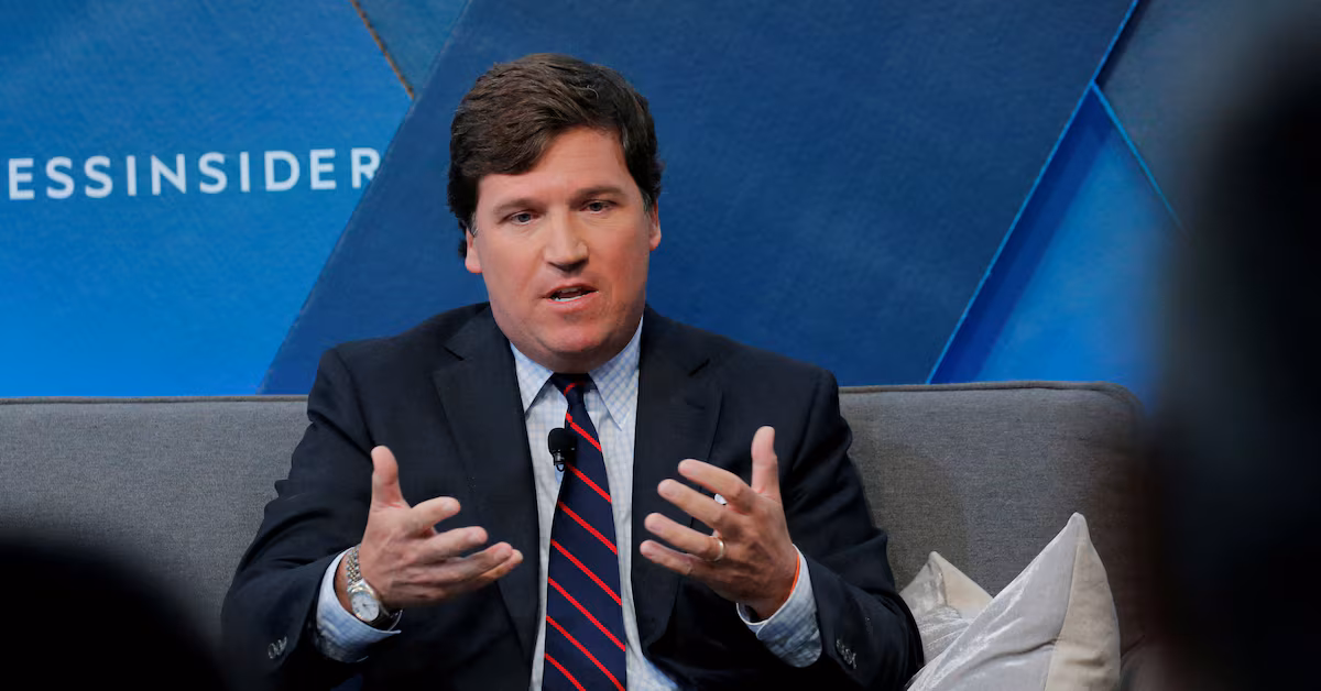 Featured image for Tucker Carlson leaves Fox News following Dominion lawsuit settlement.