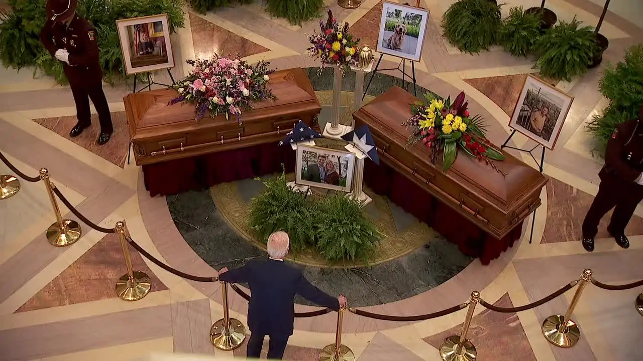 Former President Biden Pays Respects to Minnesota Lawmaker Melissa Hortman