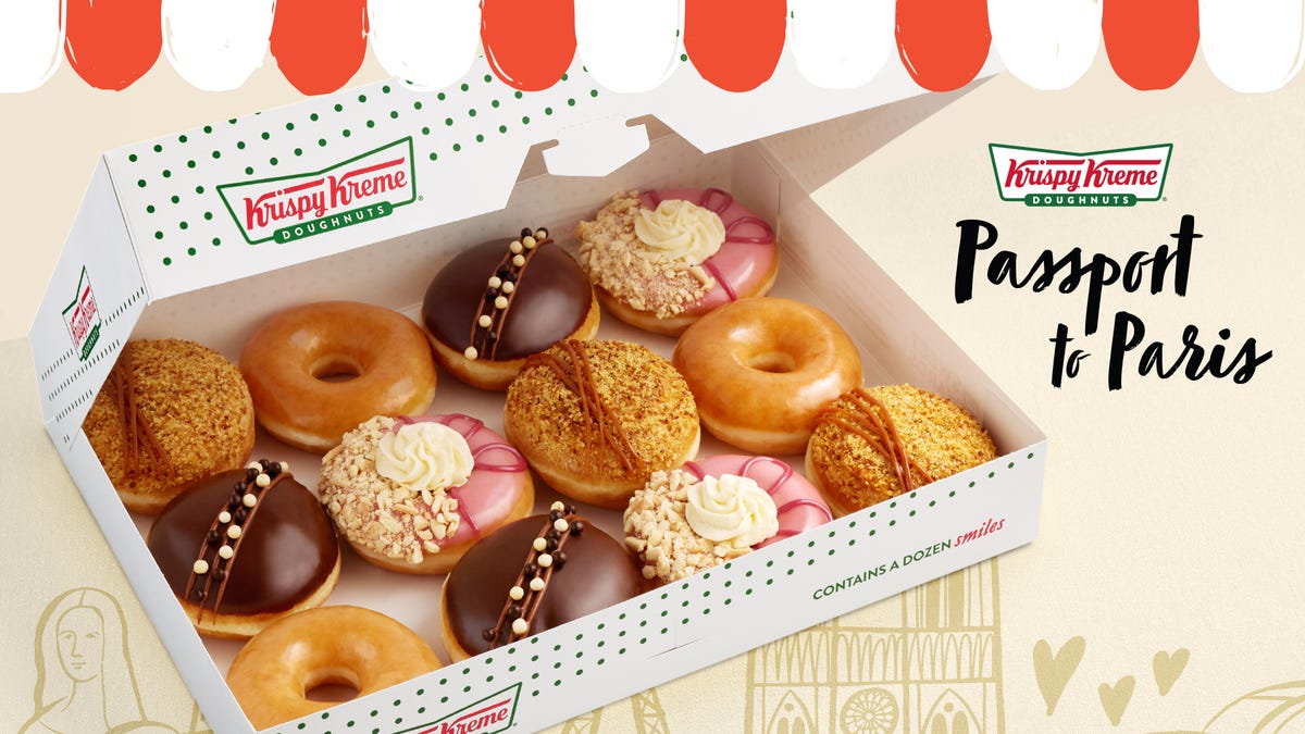 Featured image for Krispy Kreme Launches Paris-Themed Doughnuts for 2024 Olympics