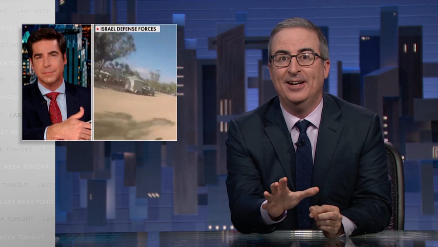 John Oliver's Empathetic Shutdown of Jesse Watters' Idiotic Hamas Take