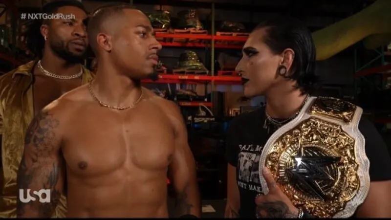 Rhea Ripley Confronts Carmelo Hayes in WWE NXT Showdown