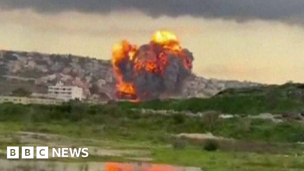 "Israeli Strikes Spark Explosions and Fire in Southern Lebanon"