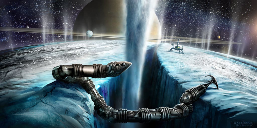 NASA's Snake Robot to Explore Saturn's Moon for Signs of Life