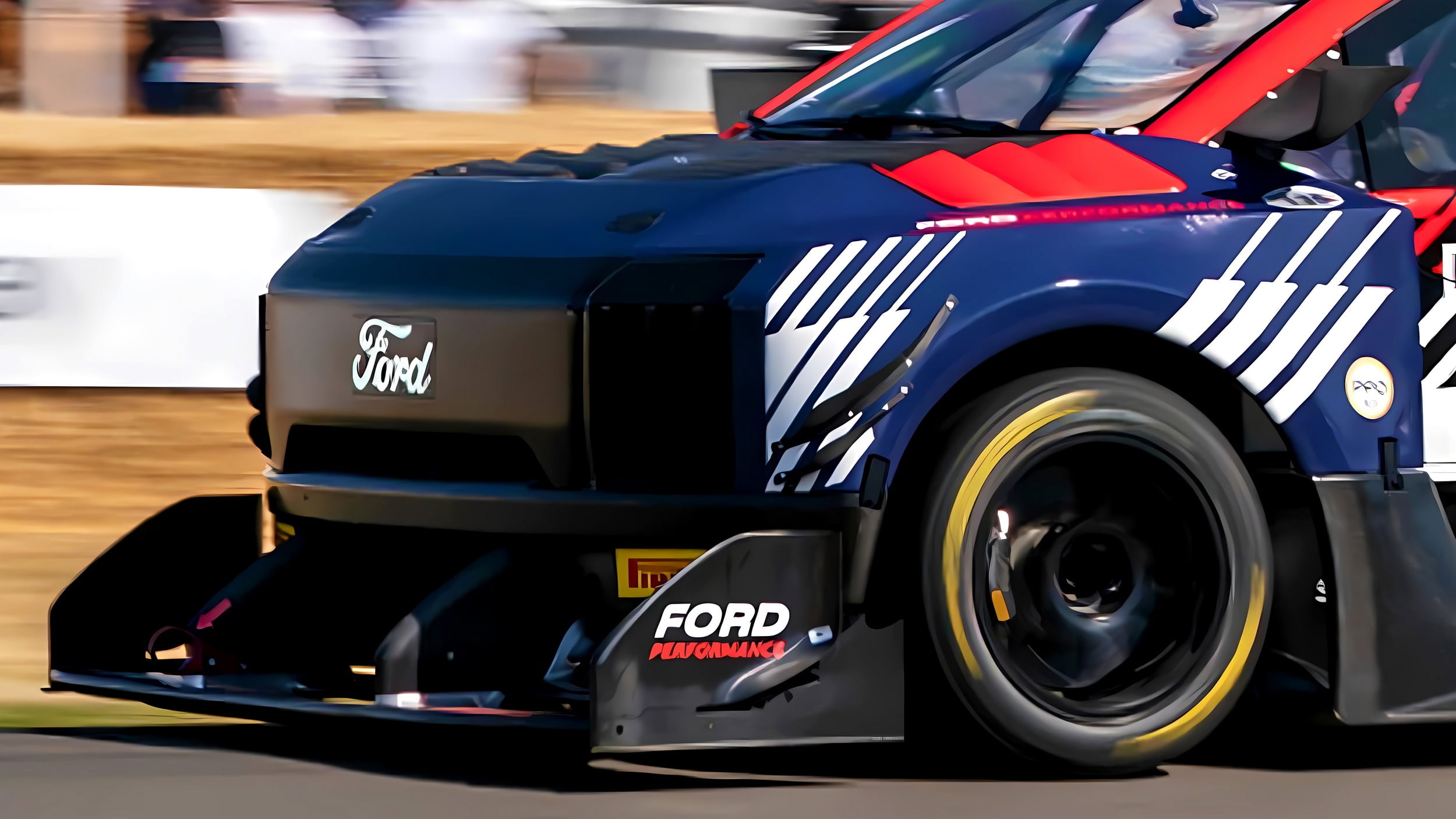 Featured image for Ford's Supertruck Dominates Goodwood Hillclimb, Outpacing Hypercars and EVs