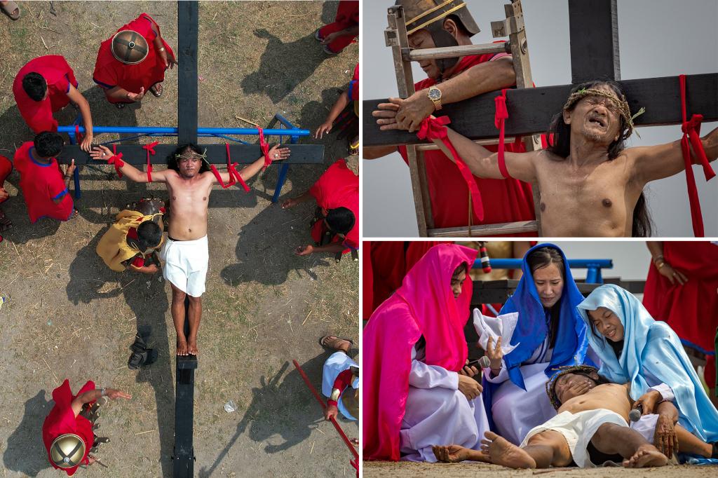 Controversial Easter Tradition: Filipinos Nailed to Crosses Despite Church Objection