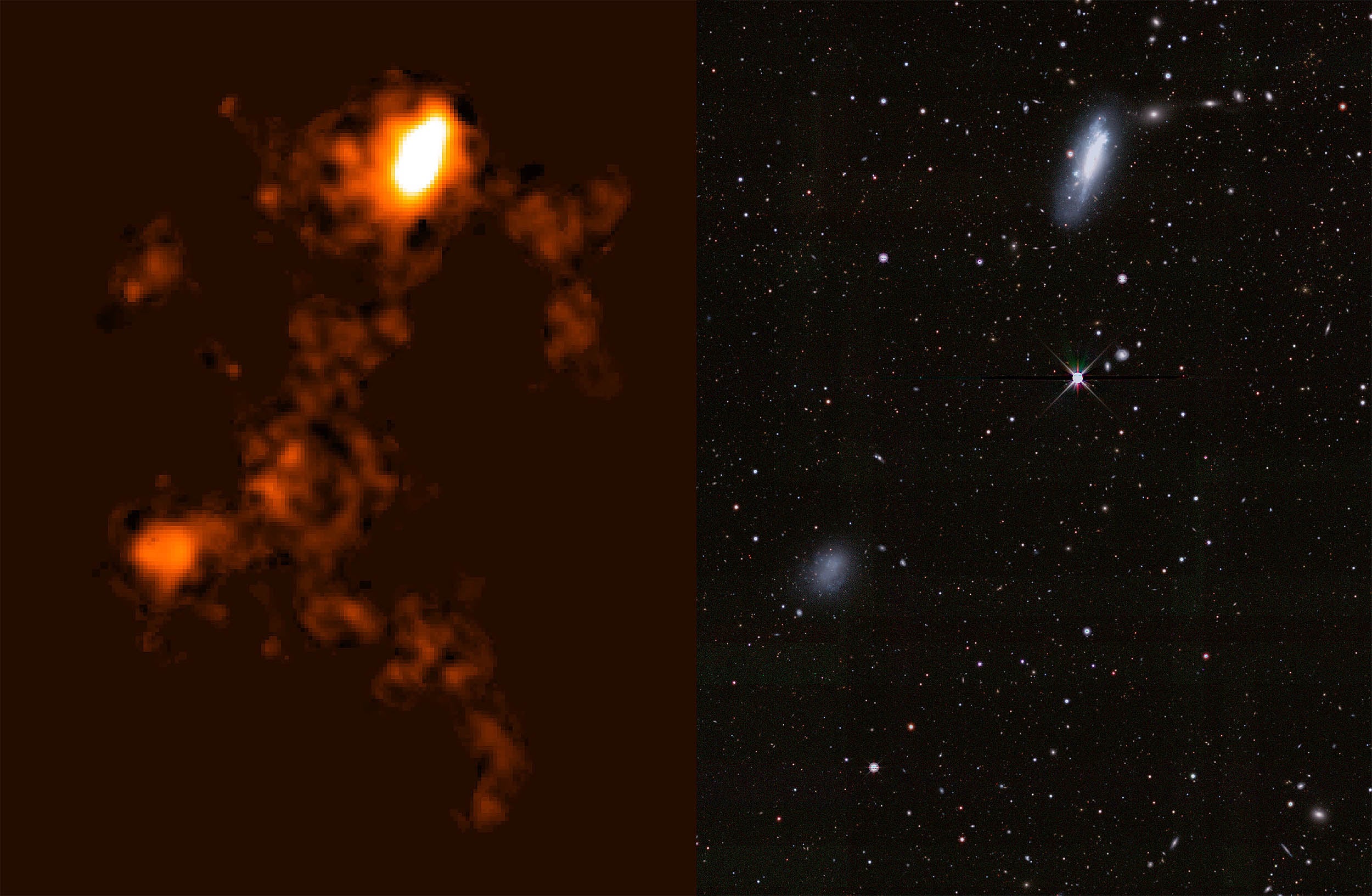 Featured image for Longest Gas Bridge Connects Two Galaxies in Astonishing Discovery