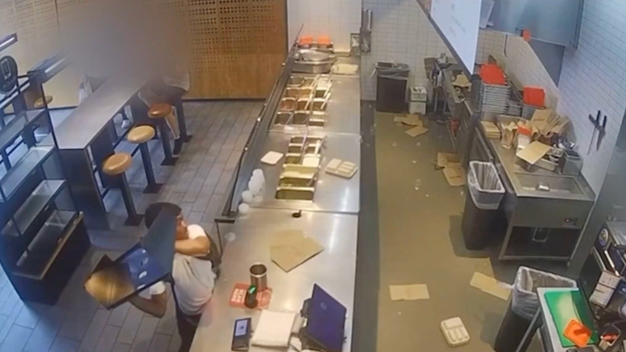 Featured image for Caught-on-camera melee erupts over Chipotle order.