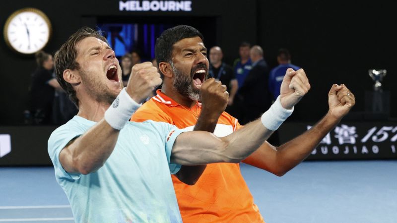 "Rohan Bopanna Makes History as Oldest Male Grand Slam Doubles Champion at Australian Open"