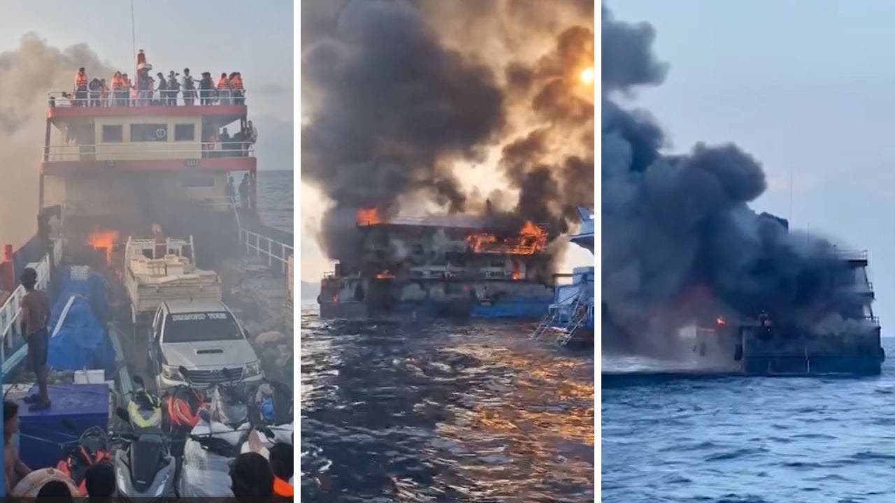 Featured image for Tourists Leap to Safety as Ferry Catches Fire off Thailand Coast