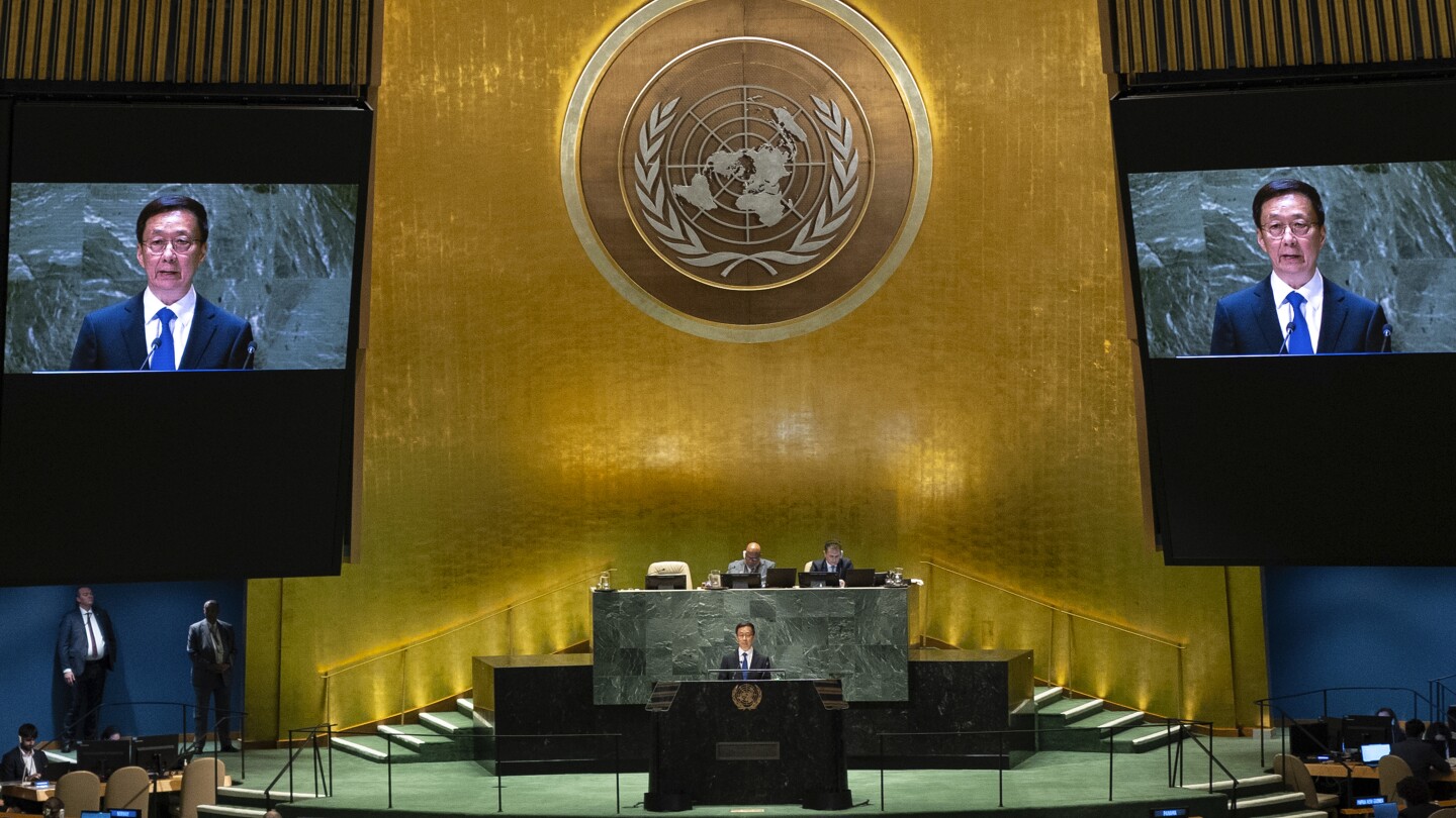 China's Vice-President advocates for a global alternative to Western hegemony at the UN