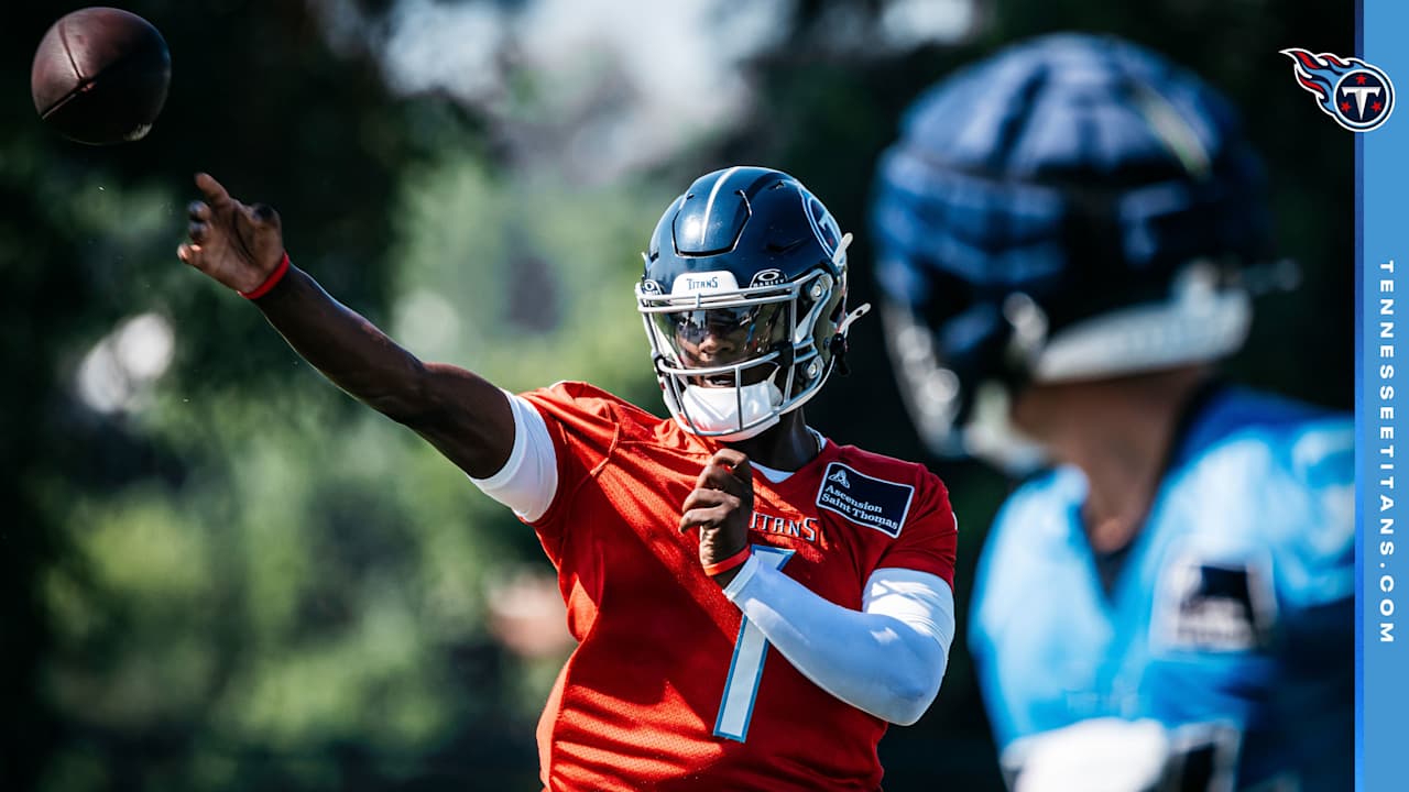 Titans' Day 1 Training Camp Focuses on Rookie QB Cam Ward