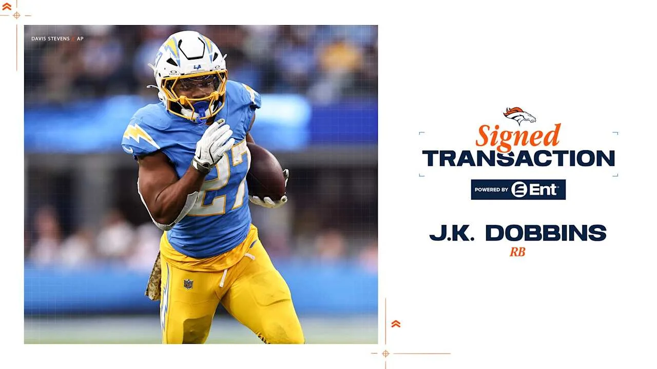 Broncos Sign J.K. Dobbins to One-Year Deal