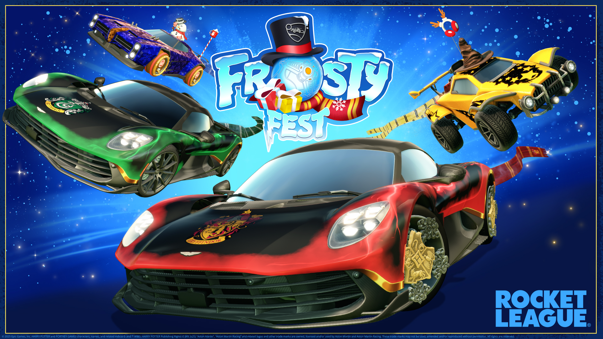 Featured image for Show Your Hogwarts Pride in Rocket League’s Frosty Fest 2025