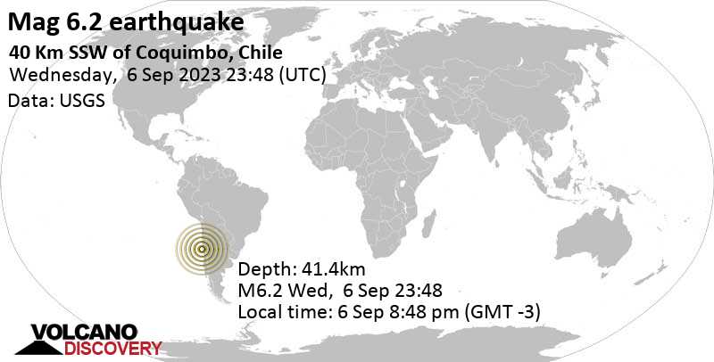 "Powerful 6.2 Magnitude Earthquake Strikes South Pacific Ocean Near La Serena, Chile - 116 User Experience Reports"