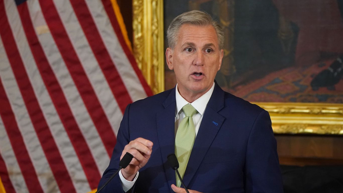 McCarthy urges calmness and discourages protests over potential Trump indictment.