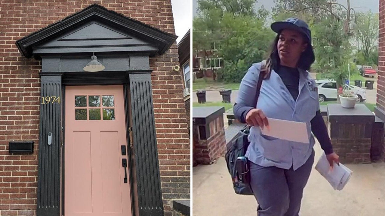 Featured image for "Viral Pink Front Door Sparks Reaction from Postal Worker in Michigan"
